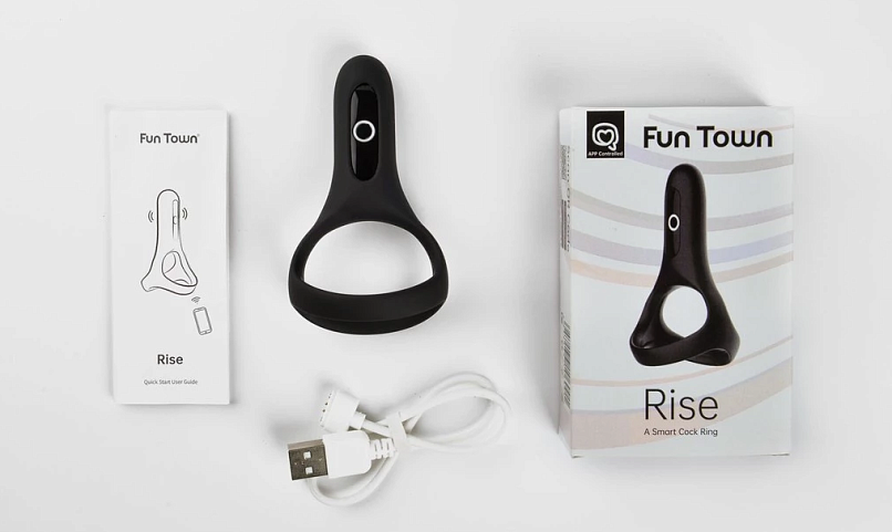 Двойное эрекционное кольцо Magic Motion Rise, черное