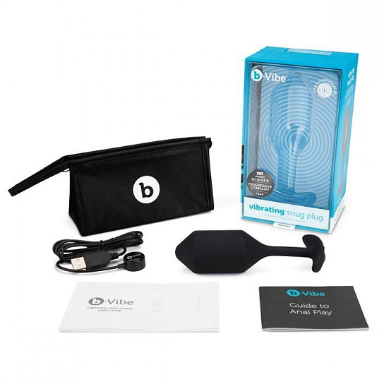 Анальная пробка для ношения с вибрацией B-VIBE VIBRATING SNUG PLUG 4, черная