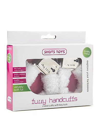 Плюшевые наручники FURRY HANDCUFFS, белые