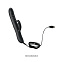 Вибратор Colin с ротацией и клиторальным отростком, черный, 25см