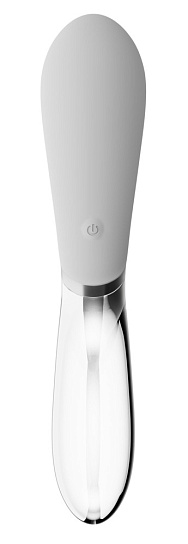 Вибратор Orion Liaison Led Curve изогнутый, белый-прозрачный