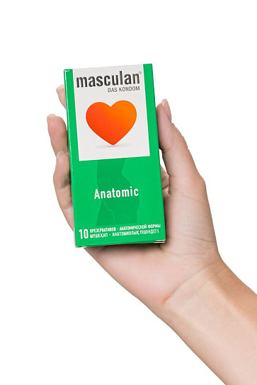 Презервативы Masculan Anatomic анатомические, 10 шт, розовые
