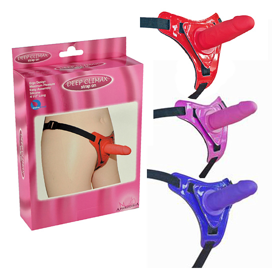 Трусики со сменной насадкой из силикона, 11 см, красные