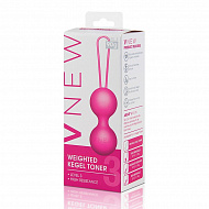 Розовый вагинальный тренажер V-New Level 3 для мышц, диаметр 3,5 см