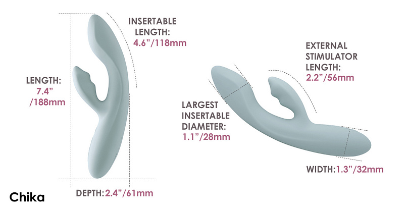 Вибростимулятор-кролик с функцией нагрева Svakom Chika 