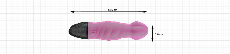 Вагинальный вибратор с волнистым рельефом Tornado Adrien Lastic