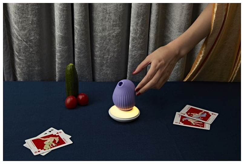 Вибростимулятор с функцией вакуумной стимуляции Cuddly Bird, фиолетовый