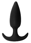Классическая анальная пробка с ограничителем Delight Black, черная