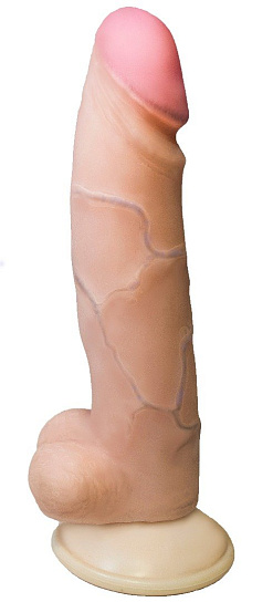 Реалистичный вибромассажёр с ярко-выраженной головкой 14,5 см