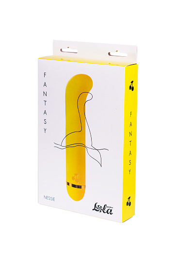 Вибратор Fantasy Nessie с загнутой головкой, желтый