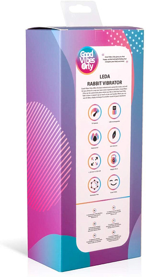 Вибратор Good Vibes Only Leda Rabbit Vibrator с эргономичными формами Вибратор Good Vibes Only Leda Rabbit Vibrator с эргономичными формами