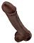 Фаллос гигант на присоске Cock with Balls с мошонкой 22.4 см, темно-коричневый Фаллос гигант на присоске Cock with Balls с мошонкой 22.4 см, темно-коричневый
