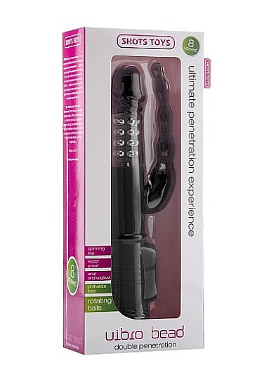 Вибратор с двойной стимуляцией VIBRO BEAD 291, черный