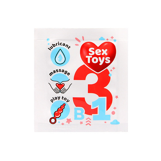 Лубрикант на водной основе «Sex Toys» 3в1, 4 мл