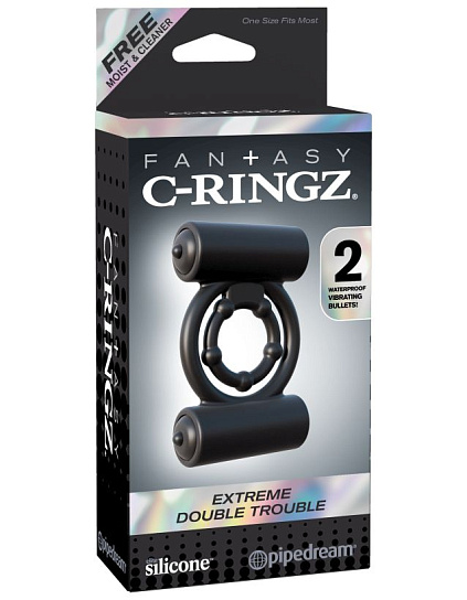 Двойное эрекционное виброкольцо Fantasy C-Ringz Extreme