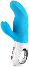Мини-вибратор премиум класса Miss Bi, 17 см, голубой