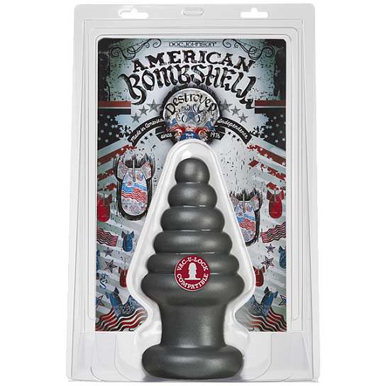 Анальная пробка Destroyer Gun Metal с основанием 23,5 см