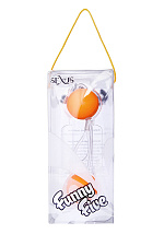 Вагинальные шарики Sexus Funny сужающие, из пластика, диаметр 3 см, оранжевые