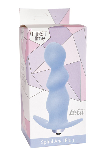 Анальная пробка с вибропулей SPIRAL ANAL, синяя