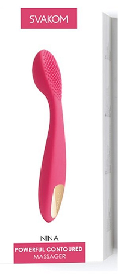 Универсальный вибромассажер с мощным мотором Svakom Nina, красный