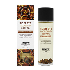 Натуральное масло для массажа с драгоценными камнями Exsens Tiger Eye Macadamia, 100 мл