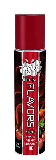 Съедобный гель, разогревающий Flavors Popp'N Cherry, 302 мл