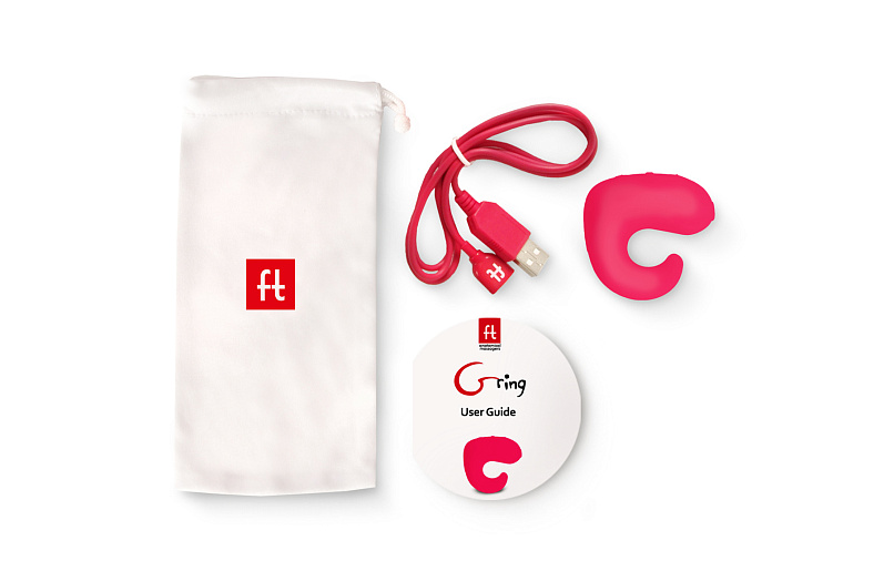 Кольцо-насадка на палец с вибрацией Gvibe Gring, розовое