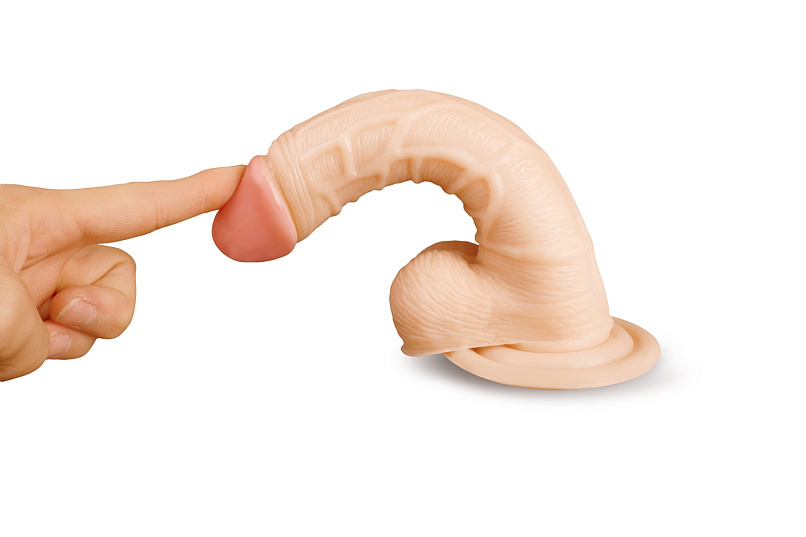 Реалистичный фаллос Brazzers с жилками и складочками 16,5 см