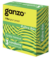 Ультратонкие японские презервативы Ganzo Ultra thin