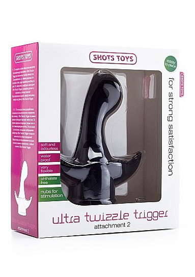 Силиконовая насадка для вибромассажера ULTRA TWIZZLE TRIGGER, черная