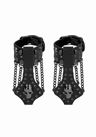 Кожаный браслет SKULLS309