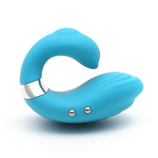 Мини-вибратор на палец KisToy Queeni, голубой