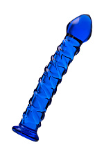 Синий стеклянным фаллос DILDO, 18 см