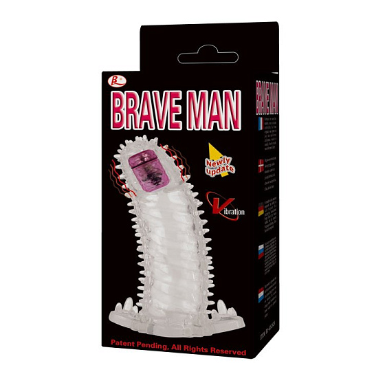 Насадка-удлинитель Brave Man 2 с вибрацией в головке