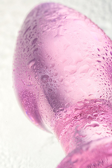 Стеклянная анально-вагинальная пробка, цвет розовый, Sexus Glass