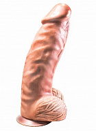 Фаллос реалистичный с выраженным рельефом с мошонкой LoveToy, 25 см