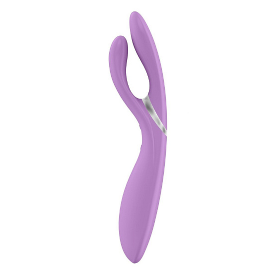 Двойной вибратор-Rabbit для женщин OVO E6, розовый 22,5 см