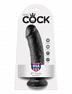 Фаллос на присоске King Cock 8 реалистичный, 19 см, черный
