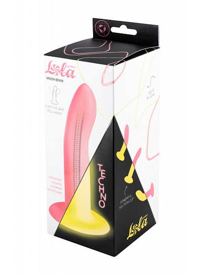 Фаллоимитатор с подсветкой Lola Games Techno Moon Beam, розовый