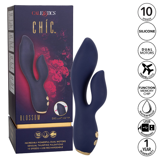 Вибратор со стимуляцией клитора CHIC LILAC, 15.75 см