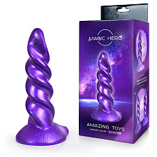Фантазийный фаллоимитатор на присоске Magic Hero 23 см, фиолетовый