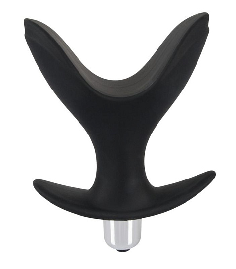 Анальная вибровтулка Black Velvets Vibrating Anchor, черная