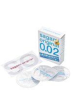 Ультратонкие презервативы Sagami Original Extra Lub 0,02 мм, 3 шт