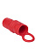 Силиконовая насадка с кольцом Black & Red ToyFa, красная