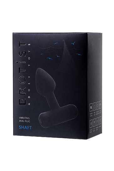 Анальная вибровтулка Shaft из силикона Erotist, цвет черный