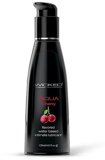 Съедобный лубрикант ВИШНЯ WICKED AQUA CHERRY, 120 мл
