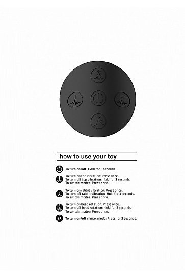 Вибромассажер Amoris со стимулирующими бусинами, черный