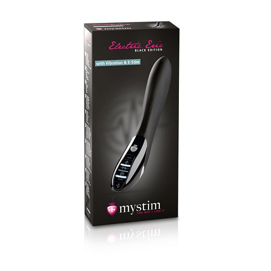 Вибромассажер Electric Eric с электростимуляцией, черный