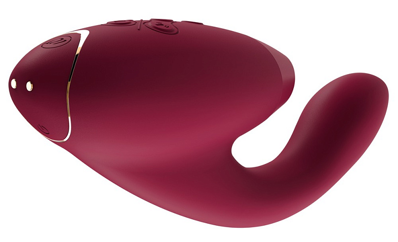 Клиторальный стимулятор Womanizer Duo с технологией Smart Silence, красный