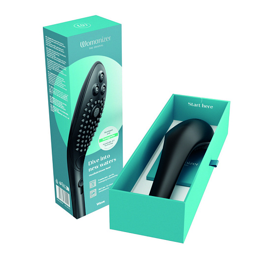 Эротическая душевая насадка Womanizer Wave, черная